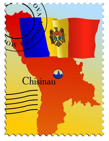 Κισινάου - πρωτεύουσα της Μολδαβίας — Διανυσματικό Αρχείο
