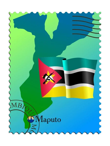 Maputo - huvudstad i Moçambique — Stock vektor