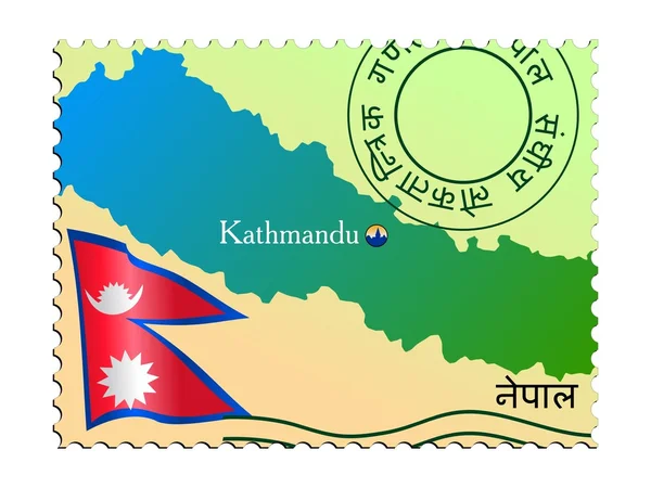 ネパールの首都カトマンズ- — ストックベクタ