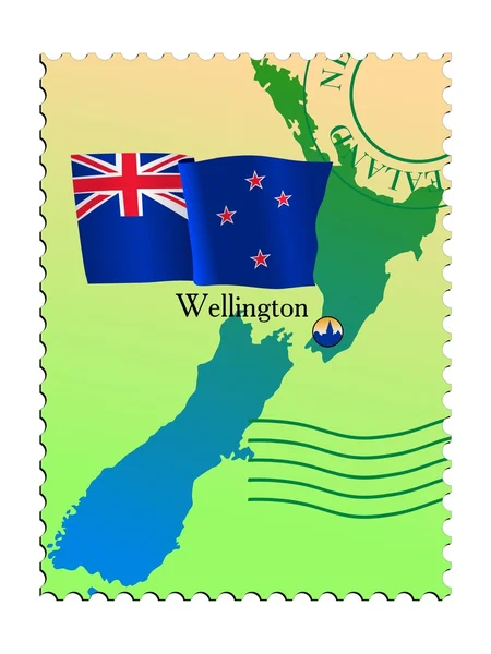 ウェリントン - ニュージーランドの首都 — ストックベクタ