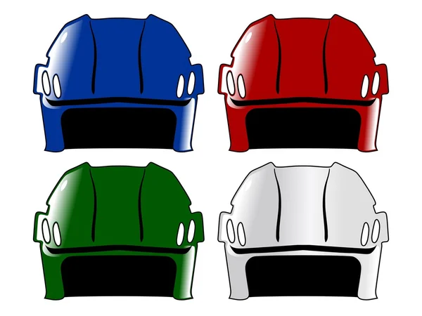 Set van hockey helm — Stockvector