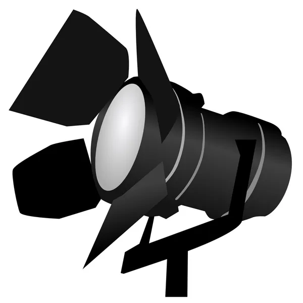 Чорний spotlight — стоковий вектор