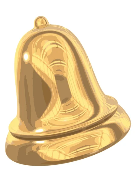 3D złoty dzwon — Wektor stockowy