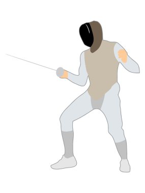 Fencing sportsman clipart