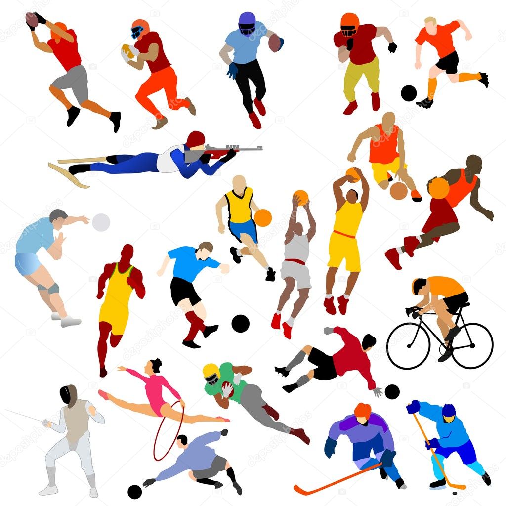 Colored vector sport clip-art