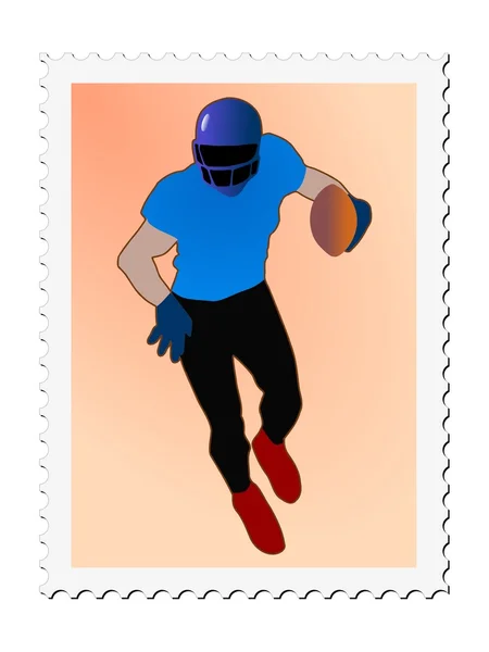 Football. Timbre vectoriel — Image vectorielle