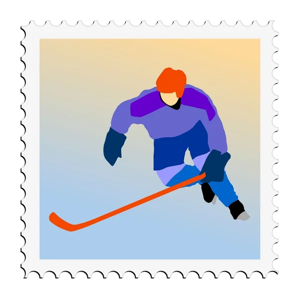 Hockey. Sello vectorial — Archivo Imágenes Vectoriales