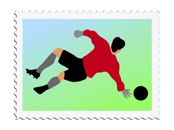 足球。矢量邮票 — 图库矢量图片