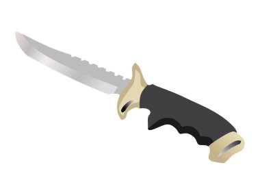 Colored vector illustration of knife clipart