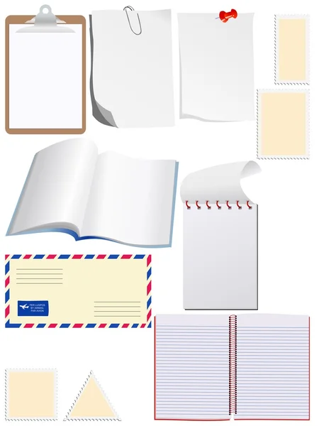 Set Vecteur Papier Blanc — Image vectorielle