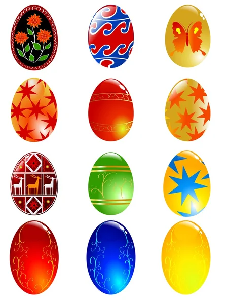 Набір Векторних Великодніх Яєць — стоковий вектор