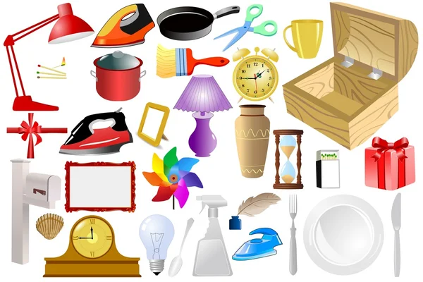 Set Vector Home Objects — Stock Vector