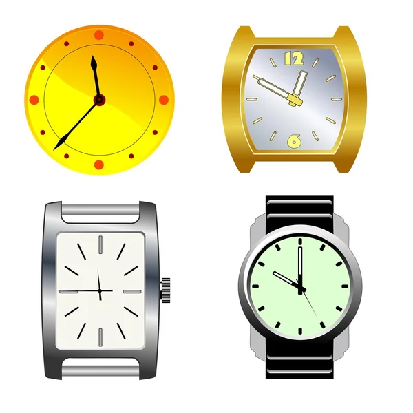 Set di orologi — Vettoriale Stock