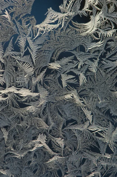 stock image Hoarfrost on window