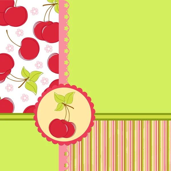 空のテンプレート桜グリーティング カード — ストックベクタ