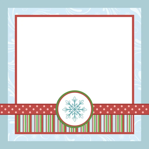 Modelo em branco para cartão de felicitações de Natal — Vetor de Stock