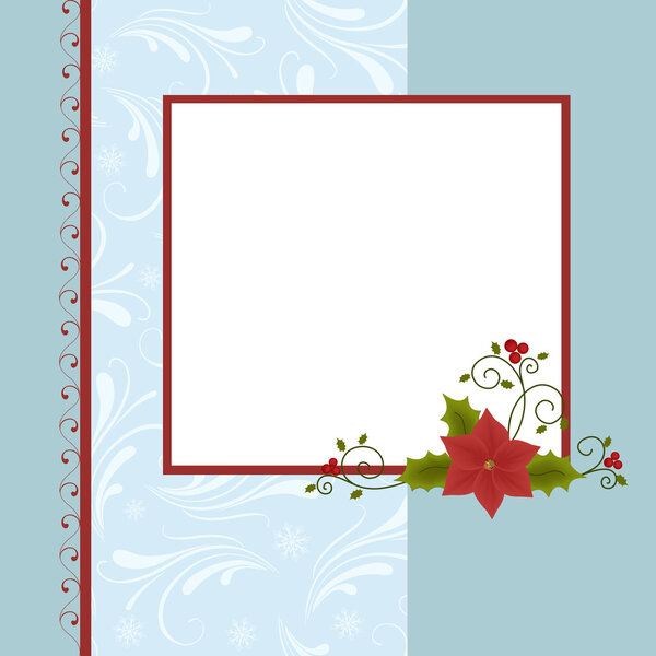 Blank template for Christmas greetings card