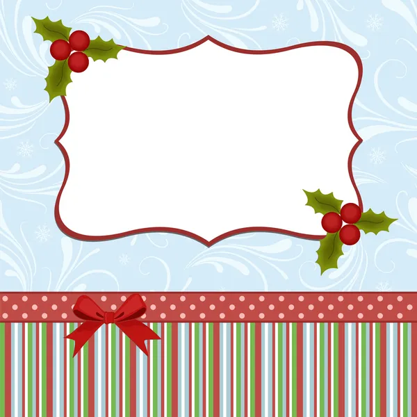 Modelo em branco para cartão de felicitações de Natal — Vetor de Stock