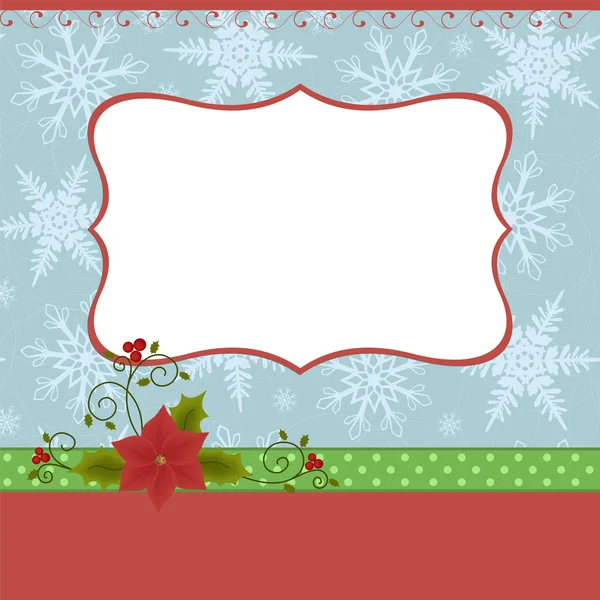 Plantilla en blanco para la tarjeta de felicitación de Navidad — Archivo Imágenes Vectoriales