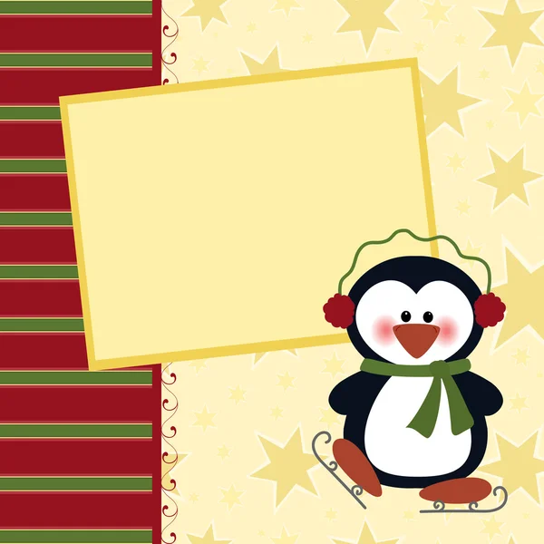 圣诞贺卡的空白模板 — 图库矢量图片