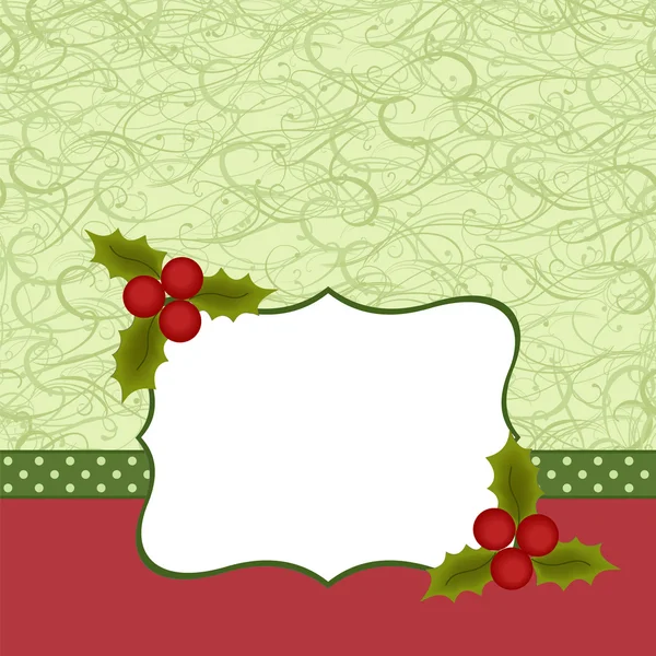 Plantilla en blanco para la tarjeta de felicitación de Navidad — Archivo Imágenes Vectoriales