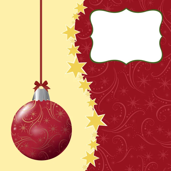 Modèle vierge pour carte de vœux de Noël — Image vectorielle