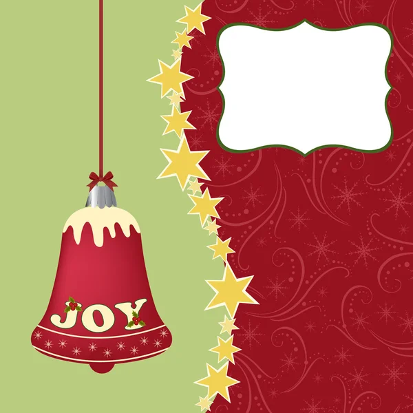 Boş şablon Noel tebrik kartı — Stok Vektör