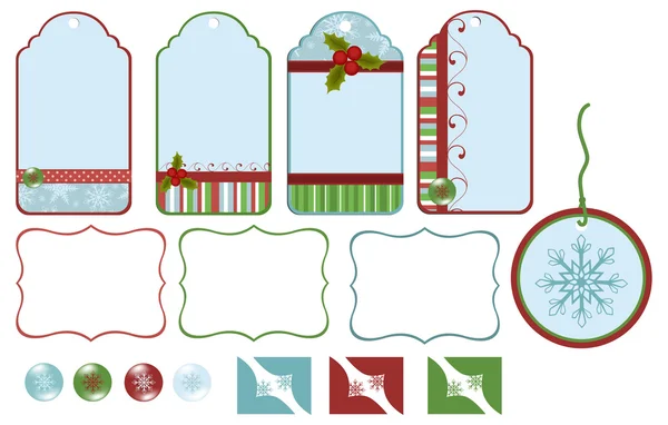 Collection de tags de Noël — Image vectorielle