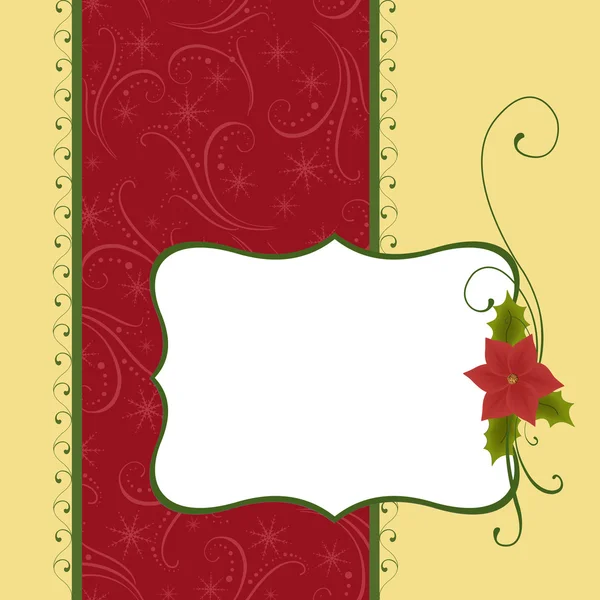 Blank template for Christmas greetings card — Stock Vector