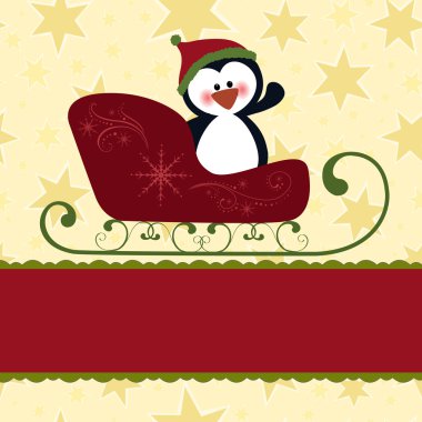 Blank template for Christmas greetings card clipart