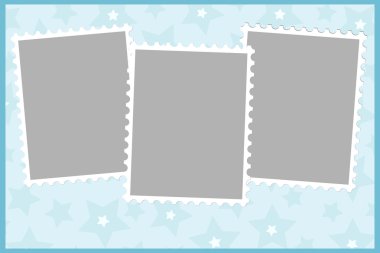 Blank template for greetings card clipart