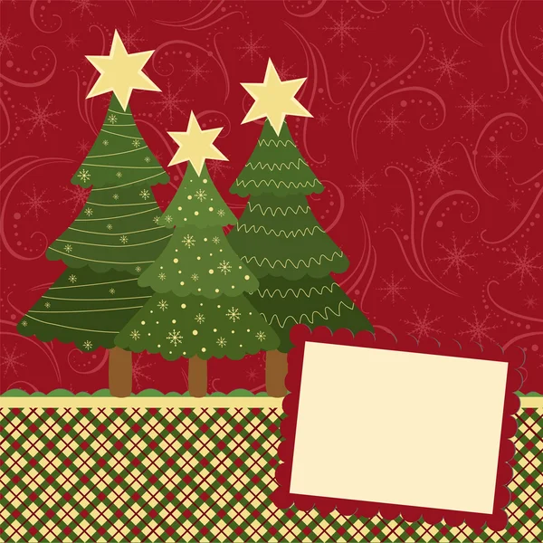Простой шаблон рождественской открытки — стоковый вектор