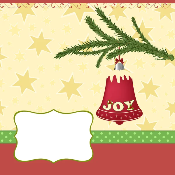 圣诞贺卡的空白模板 — 图库矢量图片
