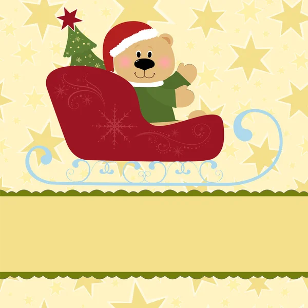 クリスマスのグリーティング カードのための空のテンプレート — ストックベクタ