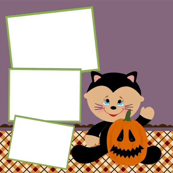 Пустой шаблон для фоторамки или открытки на Хэллоуин — стоковый вектор