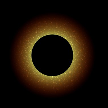 Abstract sun eclipse