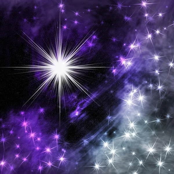 Abstract star with nebula — Stock Photo, Image