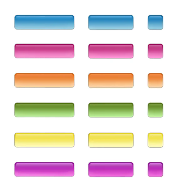 Multi pulsanti web colorati — Foto Stock