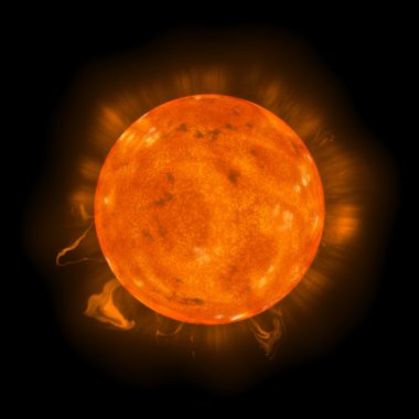 Abstract sun eclipse clipart