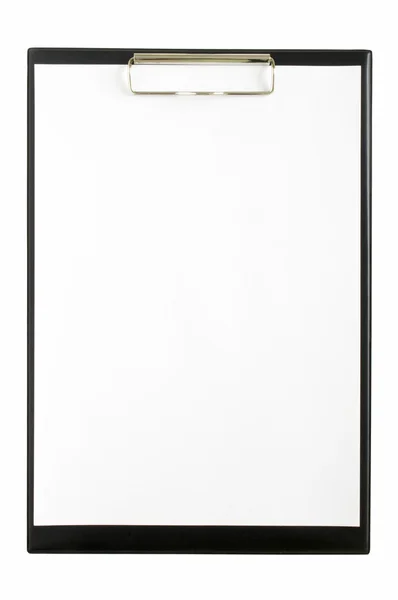 Clipboard White Page Isolated White — Stock Photo, Image