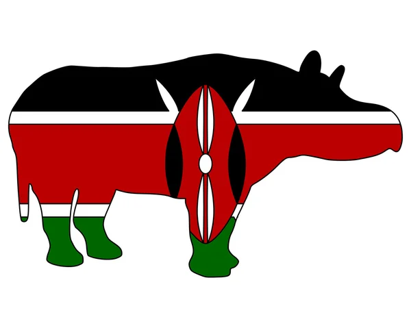 肯尼亚河马 — 图库照片