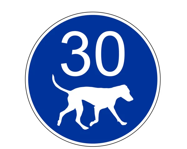 Verkehrszeichen für Hunde — Stockfoto