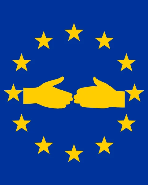 Europejskiej uścisk dłoni — Zdjęcie stockowe