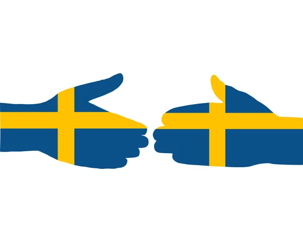 瑞典的握手 — 图库照片