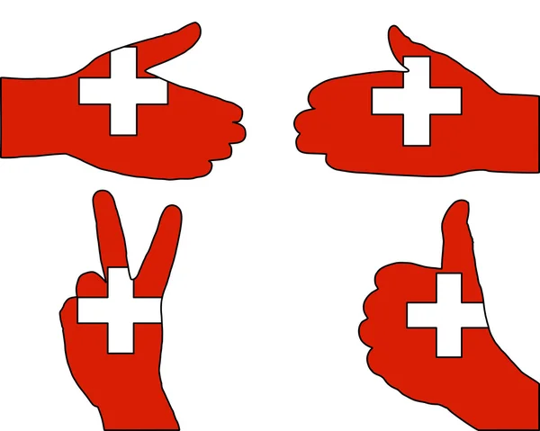 瑞士手信号 — 图库照片