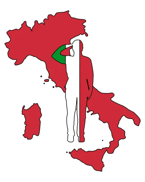 이탈리아 경례 — 스톡 사진