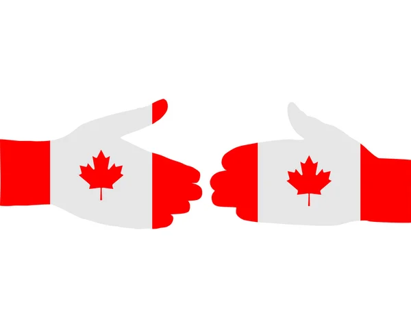 カナダのハンドシェイク — ストック写真