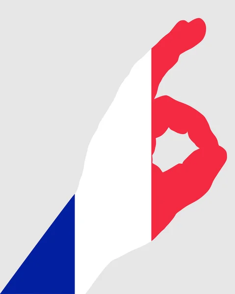 Французский сигнал рукой — стоковое фото