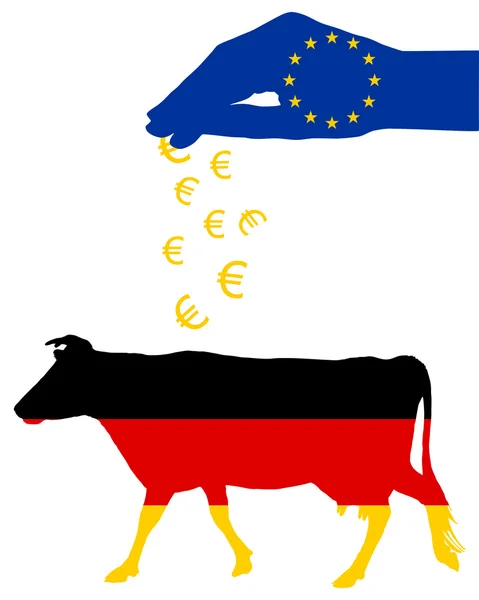 Vaches allemandes et subventions européennes — Photo