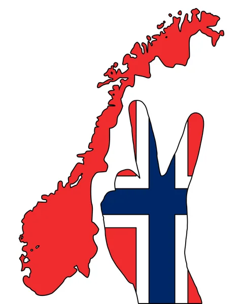 Norwegian hand signal — Stockfoto